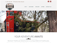 Tablet Screenshot of bransontreehouseadventures.com